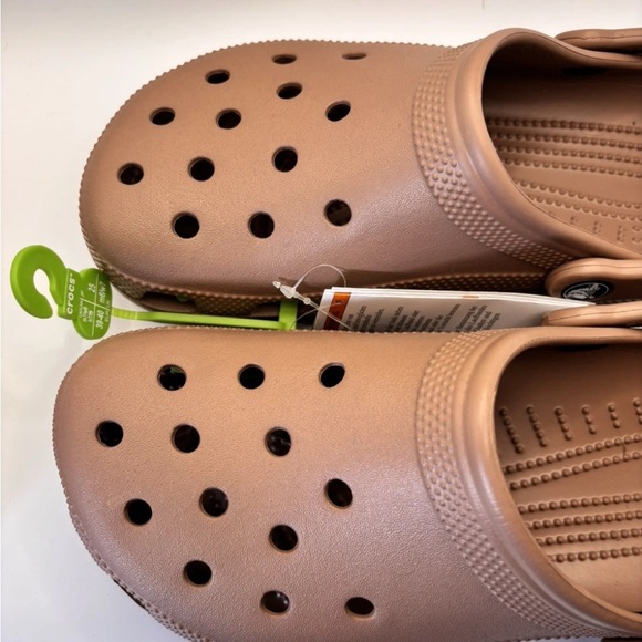 CROCS Classic Clogs with Strap NWT M7/W9 - Latte Brown - Picture 4 of 8